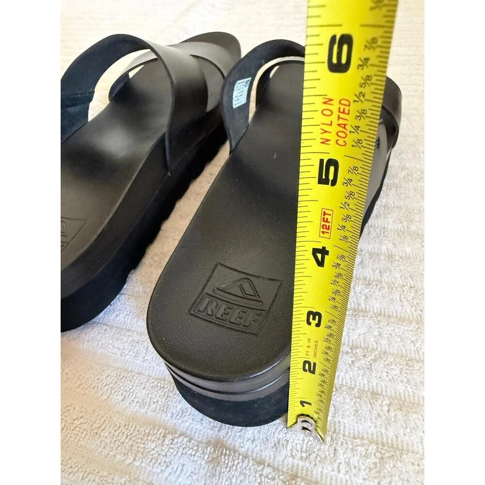 Reef Womens Blaxl Double Strap Platform Slide Sandals Size 9